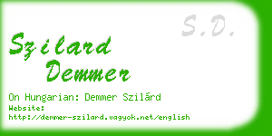 szilard demmer business card