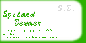 szilard demmer business card